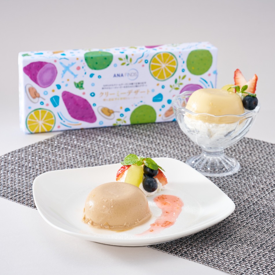 ANA FINDS クリーミーデザート 美ら恋紅芋&青切りシークヮーサー