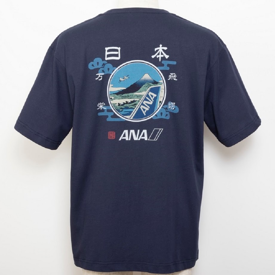 ANA浮世絵Tシャツ 鶴と尾翼